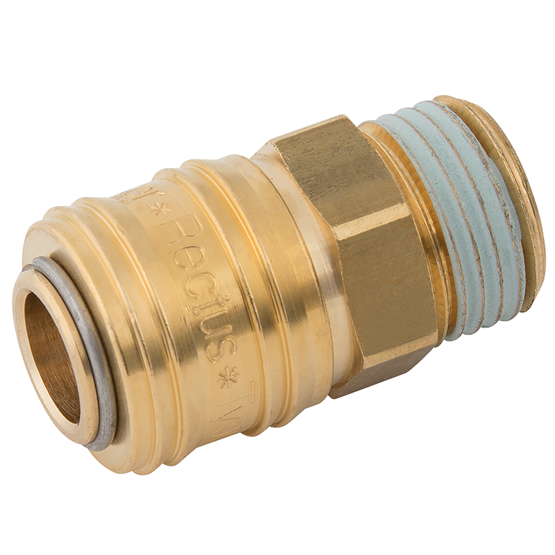 BSPP MALE COUPLING BRASS