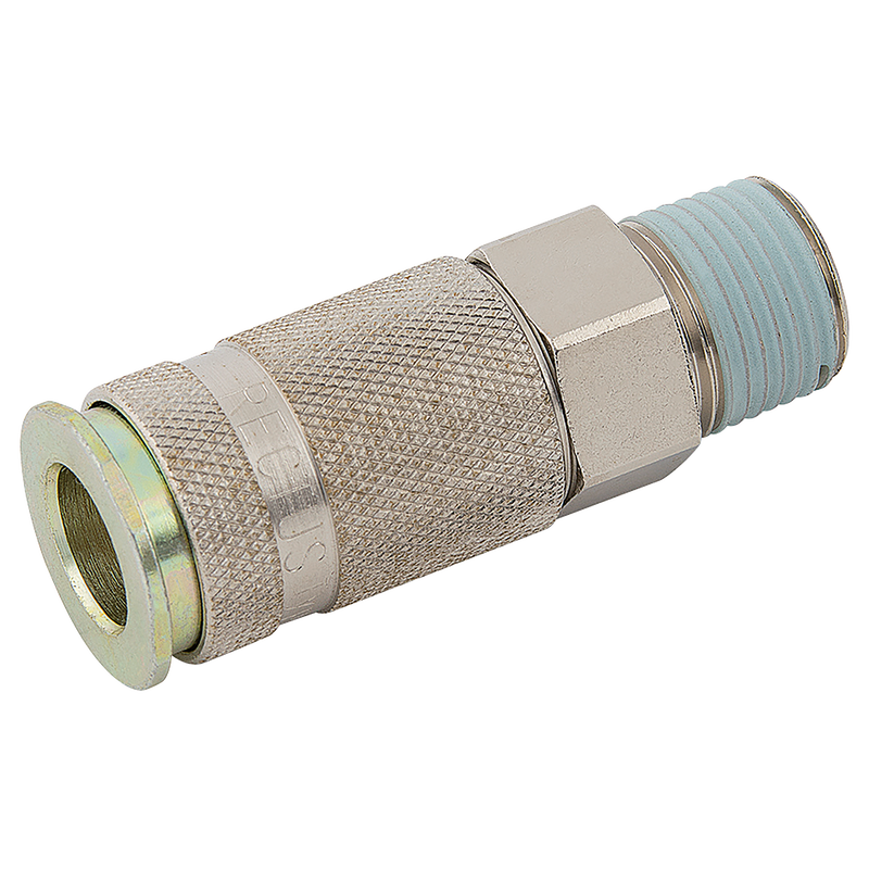 BSPT MALE  COUPLING PLATED