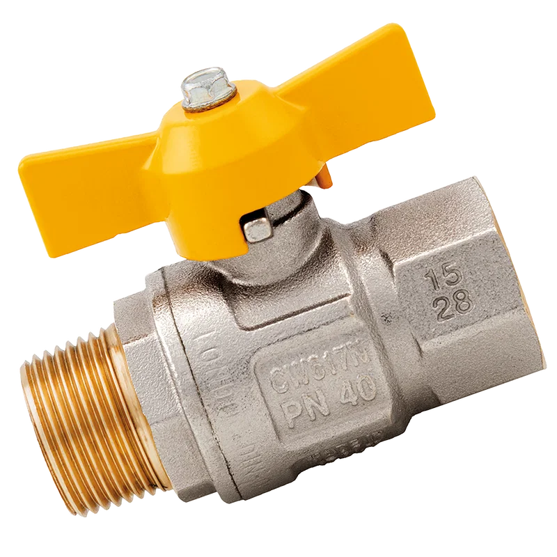 1/4 BSP F X M GAS F/FLOW B/V T HANDLE
