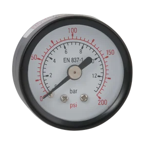 40MM STEEL GAUGE 1/8in BSPT BACK