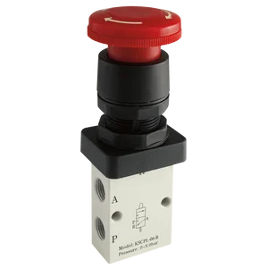 1/8 3/2 NC PALM BUTTON LATCH RED