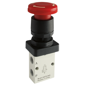 1/8 3/2 NC PALM BUTTON LATCH RED