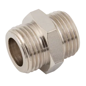 BSPP MALE HEX NIP BRASS/NP