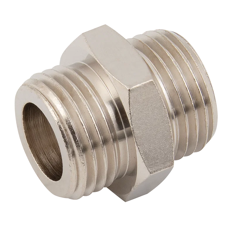 BSPP MALE HEX NIP BRASS/NP