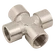 EQUAL CROSS BRASS PLATED 1/8 BSP FEM