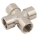 EQUAL CROSS BRASS PLATED 1/8 BSP FEM