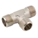 1/8 BSPT BRASS TEE PLATED M/M/M