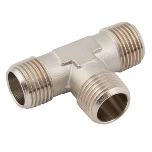 BSPT BRASS TEE PLATED M/M/M