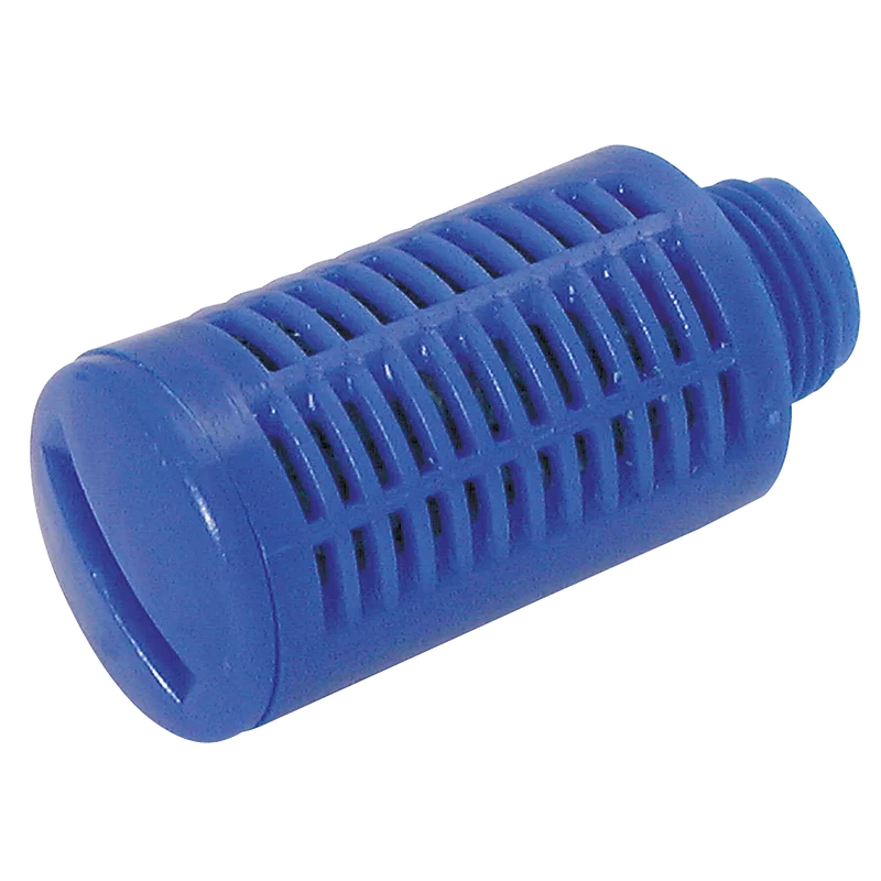 BSPP MALE ACETALIC SILENCER BLUE