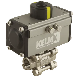 BSPP SS 3 PC DA ALUM ACTU B.VALVE