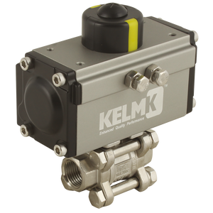 BSPP SS 3 PC DA ALUM ACTU B.VALVE