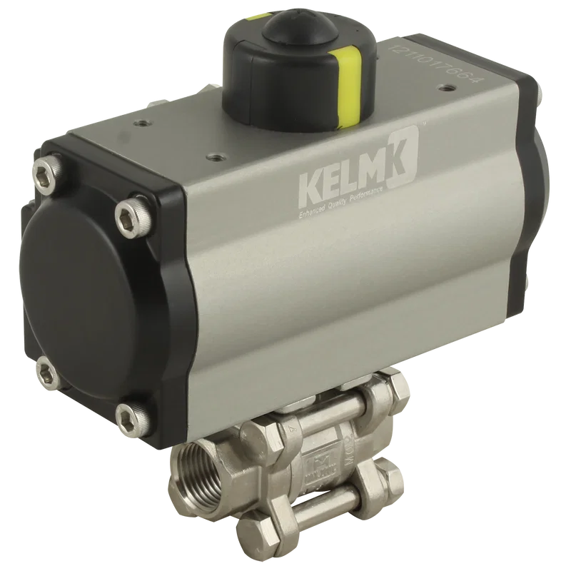BSPP SS 3 PC SA ALUM ACTU B.VALVE