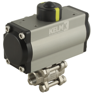 BSPP SS 3 PC SA ALUM ACTU B.VALVE