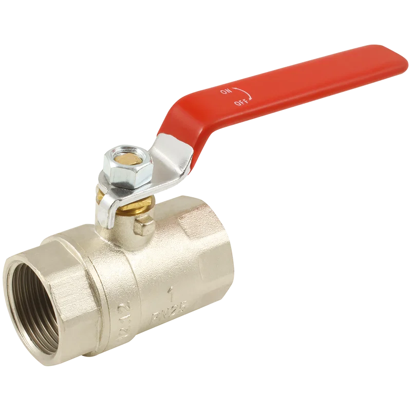 BSPP BALL VALVE F/F RED LEVER