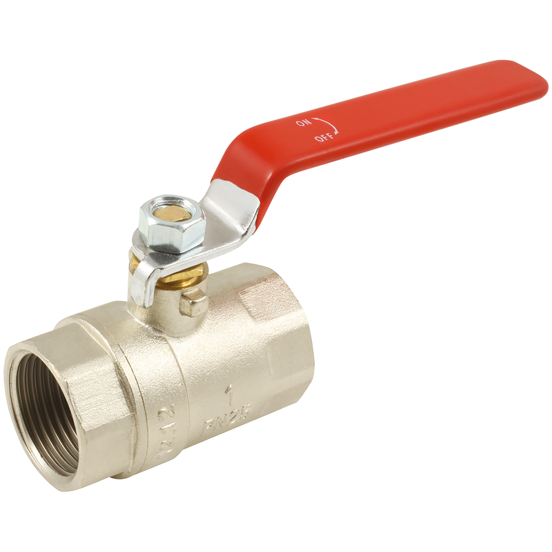 BSPP BALL VALVE F/F RED LEVER