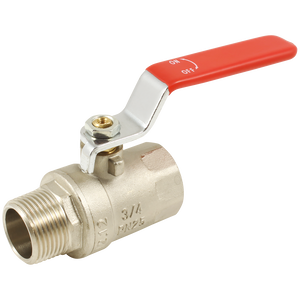 BSPP BALL VALVE M/F RED LEVER