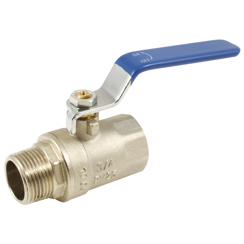 BSPP BALL VALVE M/F BLUE HANDLE