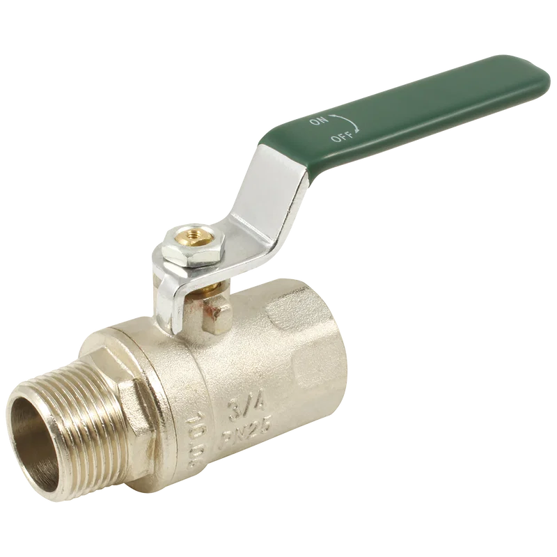 BSPP BALL VALVE M/F GREEN HANDLE