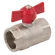 1/4  BSPP BALL VALVE F/F T-HANDLE RED