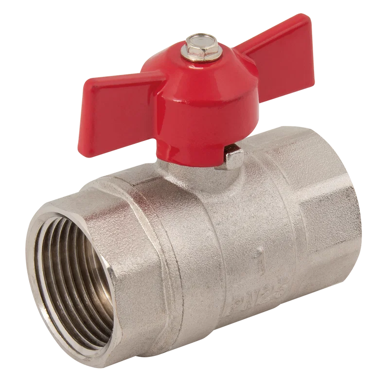 3/4  BSPP BALL VALVE F/F T-HANDLE RED