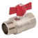 1/4  BSPP BALL VALVE M/F T-HANDLE RED