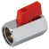 1/4 BSP MINI BALLVALVE F/F RED HANDLE