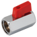 1/4 BSP MINI BALLVALVE F/F RED HANDLE