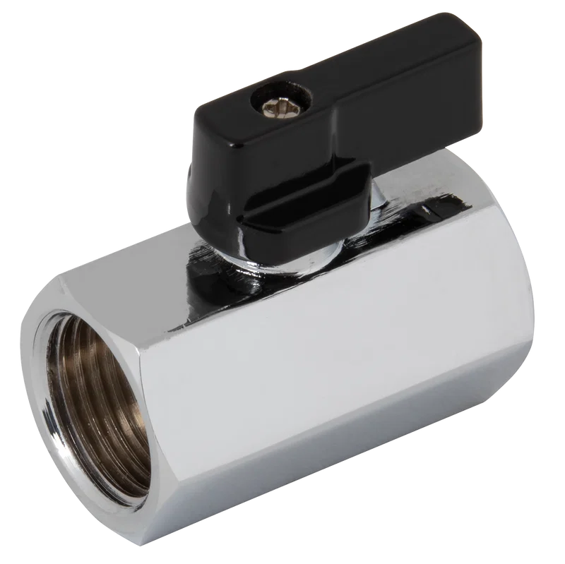 BSP MINI BALLVALVE F/F BLACK HANDLE