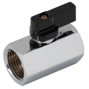 BSP MINI BALLVALVE F/F BLACK HANDLE