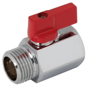 BSP MINI BALLVALVE M/F RED HANDLE