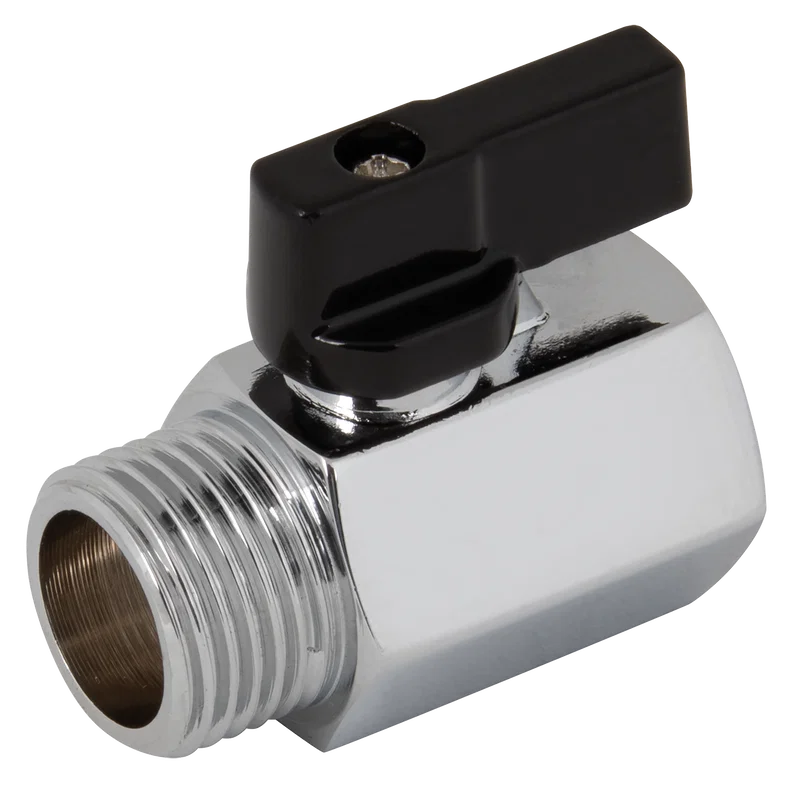 BSP MINI BALLVALVE M/F BLACK HANDLE