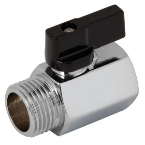 BSP MINI BALLVALVE M/F BLACK HANDLE