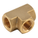 1/4  BSPT BRASS FEMALE TEE BLOCK EQUAL