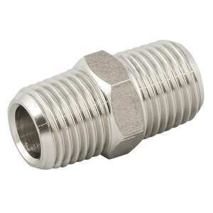 BSPT MALE HEX NIPPLE ST.STEEL 316
