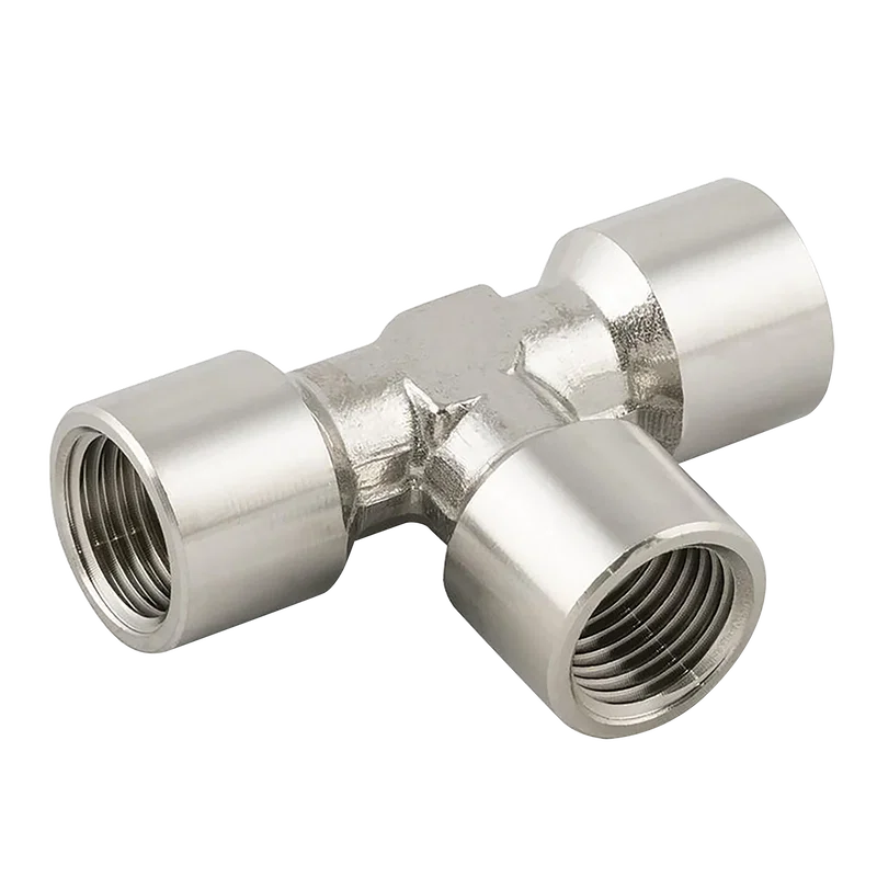BSPP FEMALE EQUAL TEE ST.STEEL