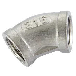 BSP FEM EQUAL ELBOW 45 S/STEEL 316