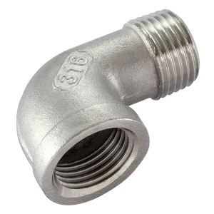 ST.STEEL ELBOW 90 BSPT MALE X FEM