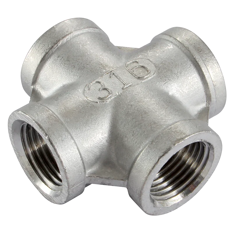 ST.STEEL EQUAL CROSS 11/2BSP FEMALE