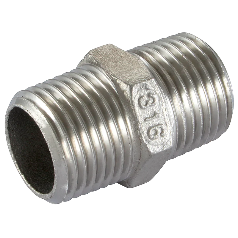 ST.STEEL EQUAL HEX NIPPLE