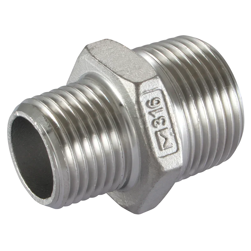 BSPT MALE HEX NIPPLE 316