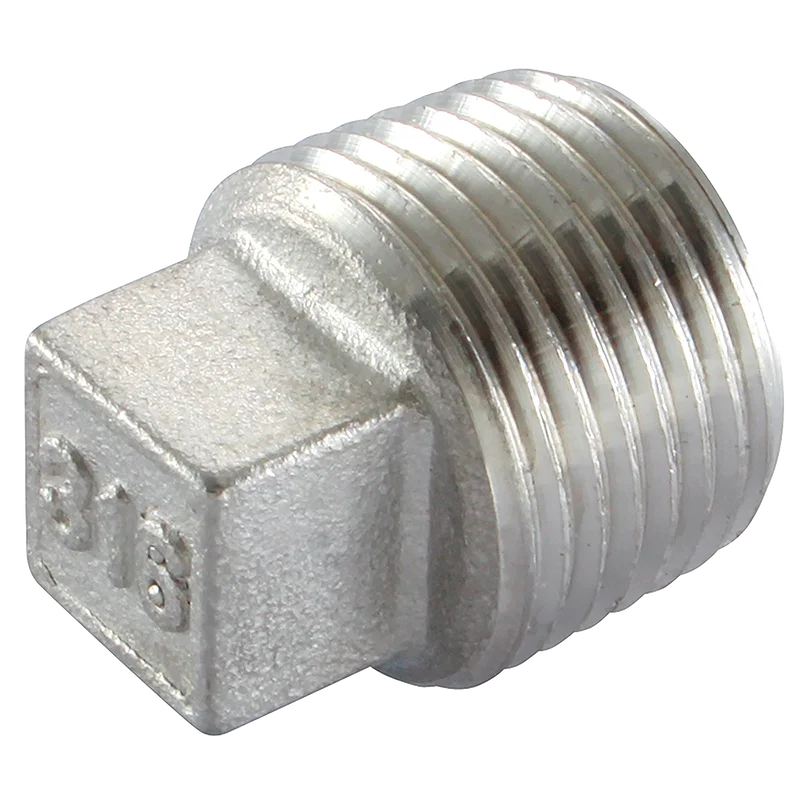 BSPT MALE SQUARE HEAD PLUG 316
