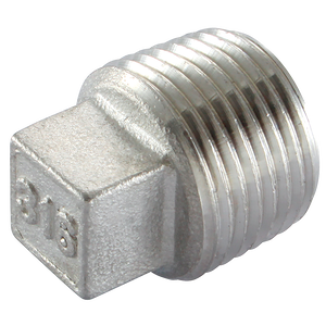 BSPT MALE SQUARE HEAD PLUG 316