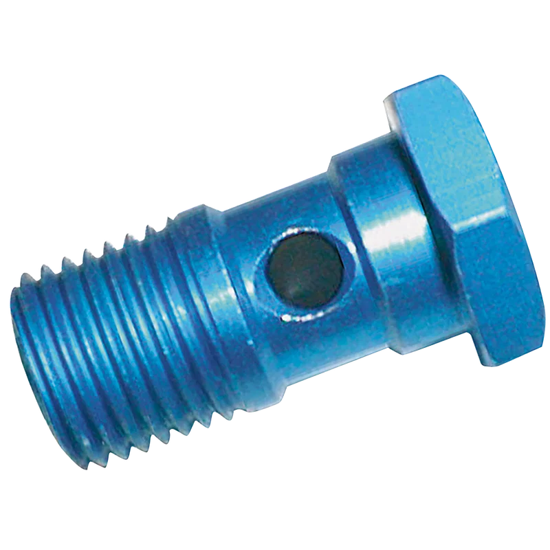 1/4 BSPT BLUE ALUMINIUM BANJO BOLT