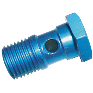 1/4 BSPT BLUE ALUMINIUM BANJO BOLT