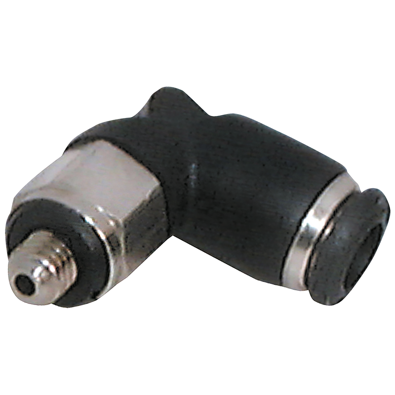 3MM OD X M3 SWIVEL MALE STUD ELBOW
