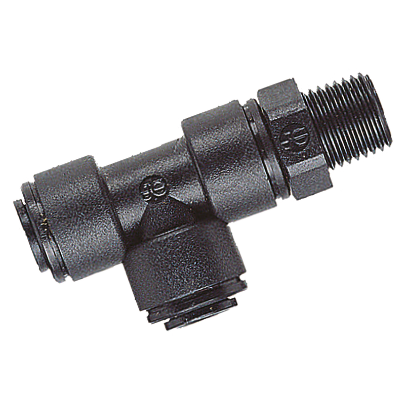 10MM OD TUBE X 3/8 BSPT MALE SW RUN TEE