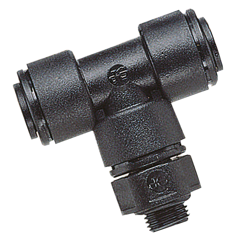 12MM OD X 3/8 BSPP MALE SW TEE CENT LEG
