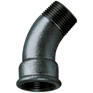 BSP/T MALE/FEM 45 BEND BLACK GF40