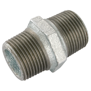 BSPT MALE HEX NIPPLE GALV GF280G