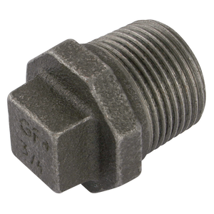 BSPT MALE BEADED PLUG BLACK GF290